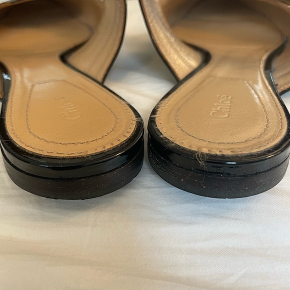 Chloe Black Leather Women's Mules - Picture 5 of 7